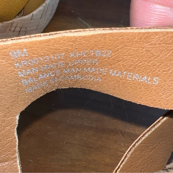 Korks Nova Comfort Platform Cork Wedge Strappy Sandals Yellow Size 9M - Picture 11 of 11